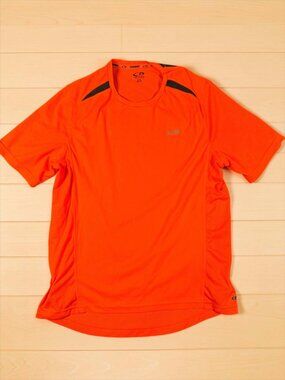 C9 by Champion Men's Running Shirt Large L Orange Short Sleeve Duo Dry Athletic